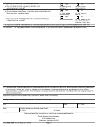 Form SSA-7008 Request for Correction of Earnings Record, Page 2