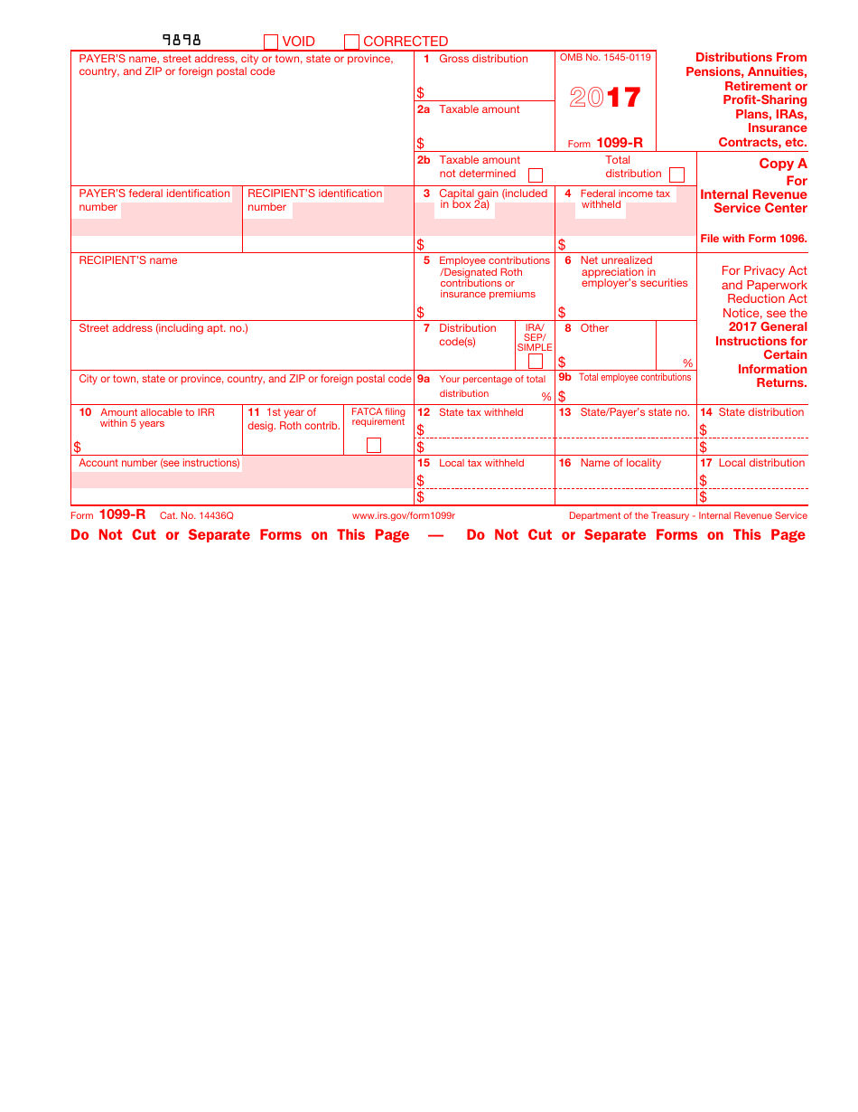 IRS Form 1099-r Distributions From Pensions, Annuities, Retirement or Profit-Sharing Plans, IRAs, Insurance Contracts, Etc., Page 2