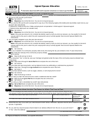 Document preview: IRS Form 8379 Injured Spouse Allocation