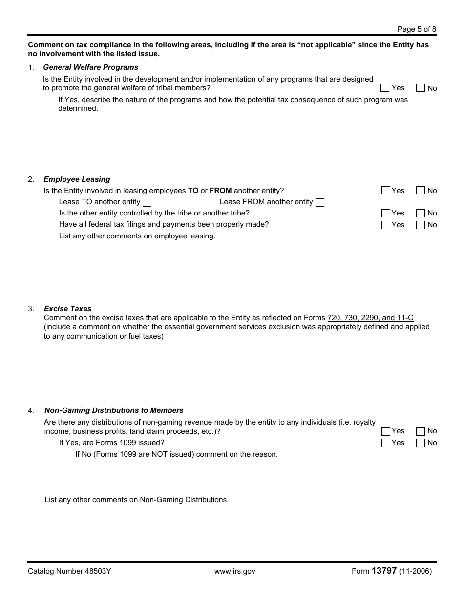 IRS Form 13797 Compliance Check Report, Page 5