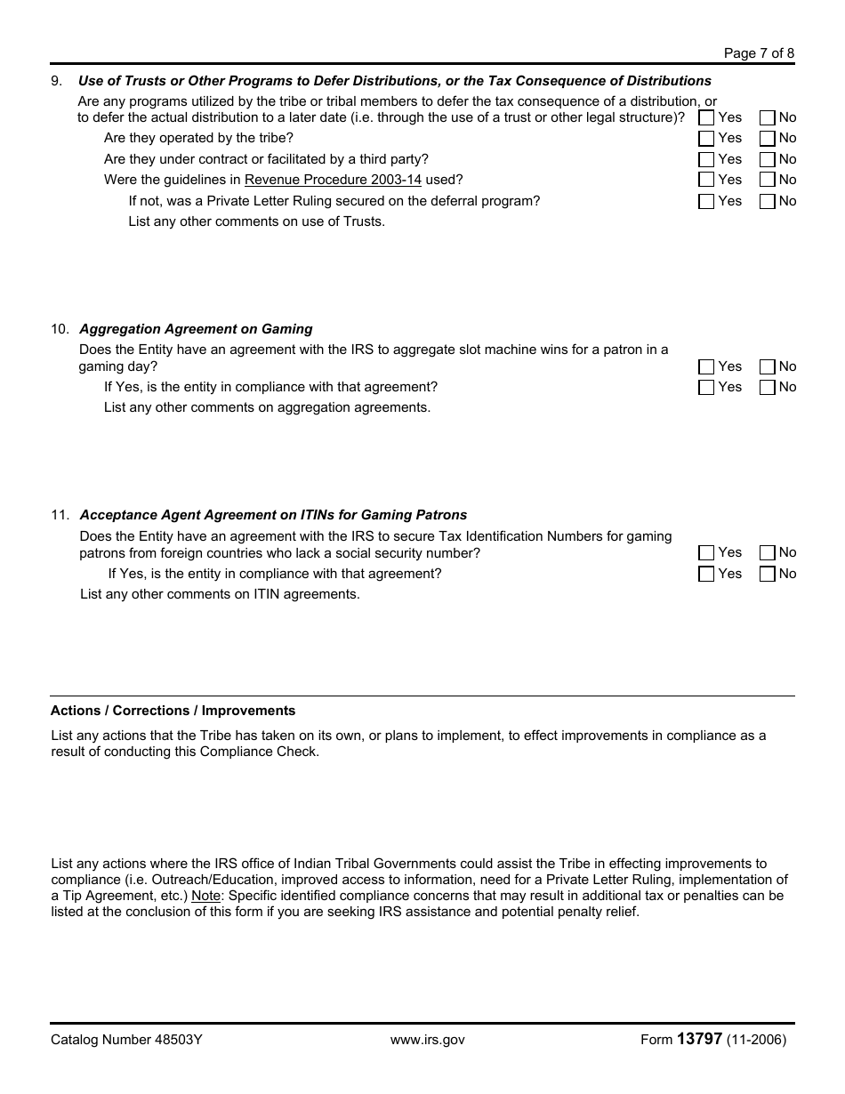 IRS Form 13797 Compliance Check Report, Page 7