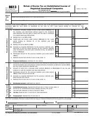 IRS Form 8613 Return of Excise Tax on Undistributed Income of Regulated Investment Companies
