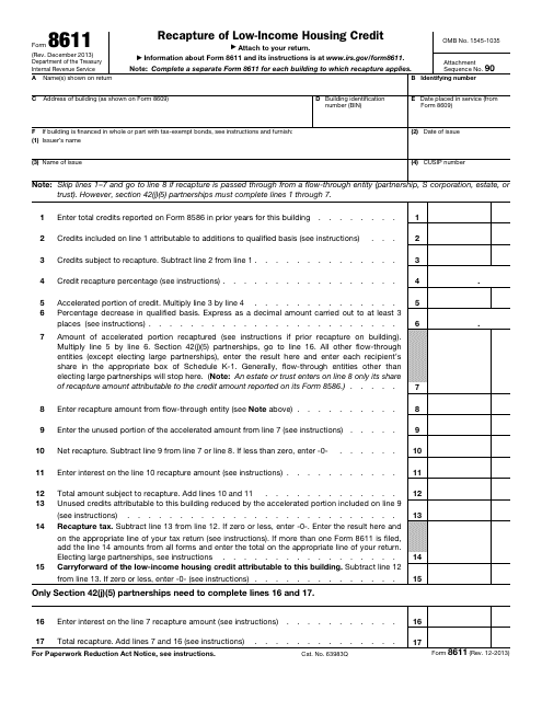 IRS Form 8611  Printable Pdf