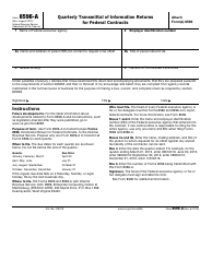 Document preview: IRS Form 8596-A Quarterly Transmittal of Information Returns for Federal Contracts