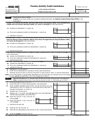 Document preview: IRS Form 8582-CR Passive Activity Credit Limitations