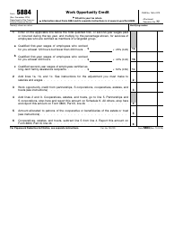 Document preview: IRS Form 5884 Work Opportunity Credit