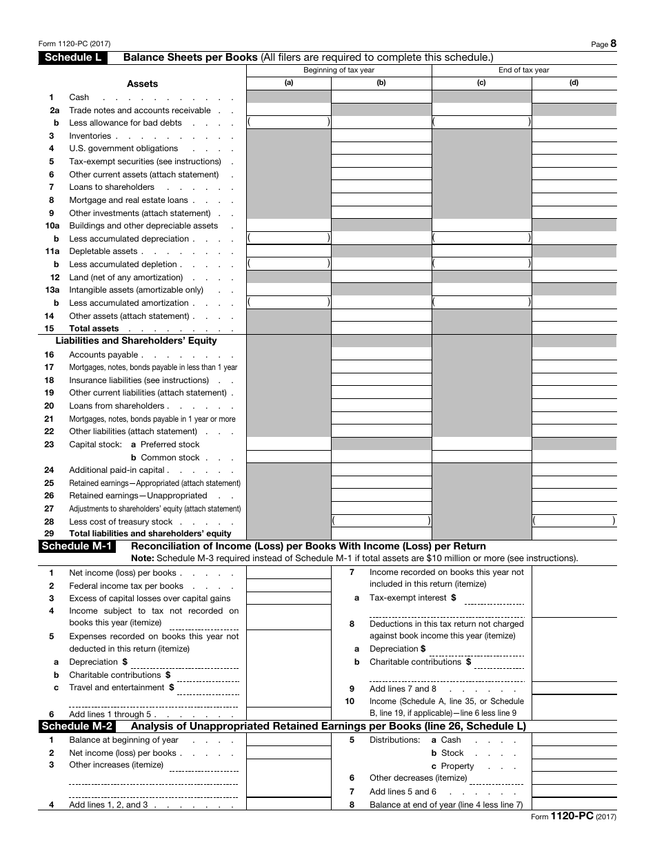 IRS Form 1120-PC U.S. Property and Casualty Insurance Company Income Tax Return, Page 8