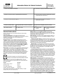 Document preview: IRS Form 8596 Information Return for Federal Contracts