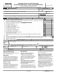 Document preview: IRS Form 8038-GC Information Return for Small Tax-Exempt Governmental Bond Issues, Leases, and Installment Sales