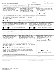 Document preview: Form SSA-671 Railroad Employment Questionnaire