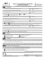 Document preview: IRS Form 56-F Notice Concerning Fiduciary Relationship of Financial Institution