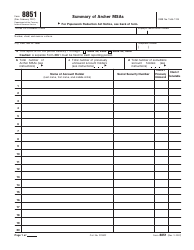 Document preview: IRS Form 8851 Summary of Archer Msas