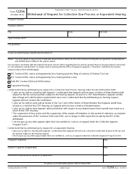 Document preview: IRS Form 12256 Withdrawal of Request for Collection Due Process or Equivalent Hearing