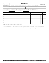 Document preview: IRS Form 8849 Schedule 6 Other Claims