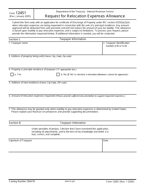 IRS Form 12451  Printable Pdf
