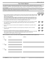 IRS Form 12339-A Tax Check Waiver
