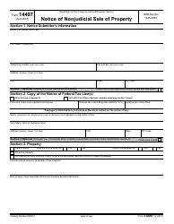 Document preview: IRS Form 14497 Notice of Nonjudicial Sale of Property