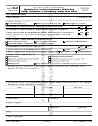 IRS Form 14345 Application for Qualified Intermediary, Withholding Foreign Partnership, or Withholding Foreign Trust Status