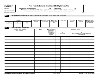 Document preview: IRS Form 8975 Schedule A Tax Jurisdiction and Constituent Entity Information