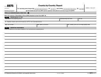 IRS Form 8975 Country-By-Country Report