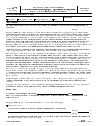 Document preview: IRS Form 14751 Certified Professional Employer Organization Surety Bond