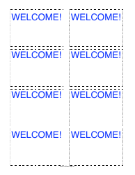 Document preview: Welcome Name Tag Templates