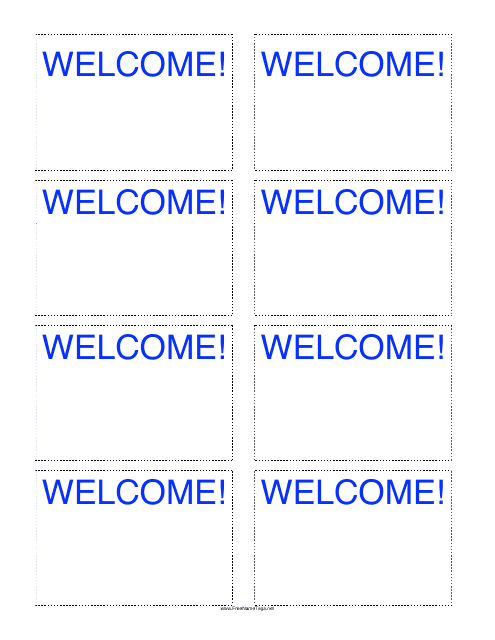 Welcome Name Tag Templates