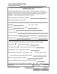 NAVPERS Form 5350/3 Dapa Admin Screening Form, Page 2