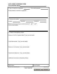 NAVPERS Form 5350/3 Dapa Admin Screening Form, Page 4