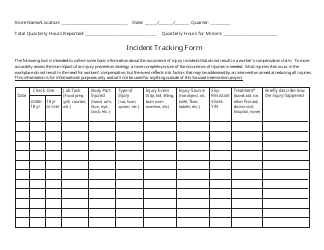 Document preview: Incident Tracking Sheet Template