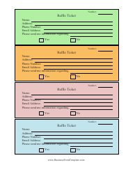 Document preview: Raffle Ticket Template - Multicolored