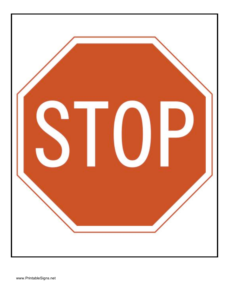 Stop sign template preview - Templateroller.com