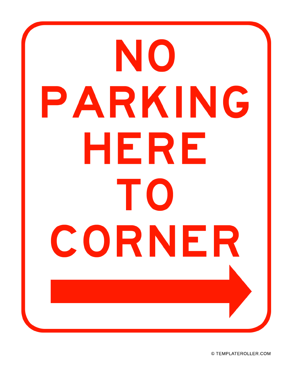 No Parking Sign Template