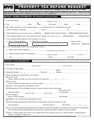 Form REF-01 &quot;Property Tax Refund Request&quot; - New York City
