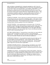 Resident Parking Agreement Form - Edr, Page 2