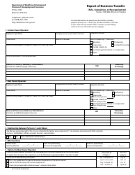 Document preview: Form UCT-115-E Report of Business Transfer (Sale, Acquisition, or Reorganization) - Wisconsin