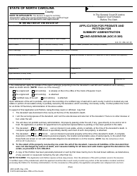 Form AOC-E-905 - Fill Out, Sign Online and Download Fillable PDF, North ...