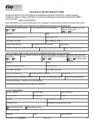 Form DE2220R &quot;Release of Buyer Request Form&quot; - California