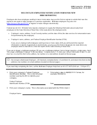 Multistate Employer Notification Form for New Hire Reporting