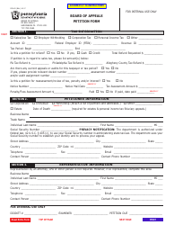Form REV-65 Board of Appeals Petition Form - Pennsylvania