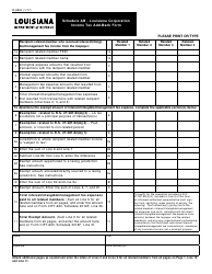 Form R-6950 Schedule AB Louisiana Corporation Income Tax Add-Back Form - Louisiana