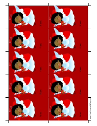 Document preview: Angel Singing Gift Tag Template - Red