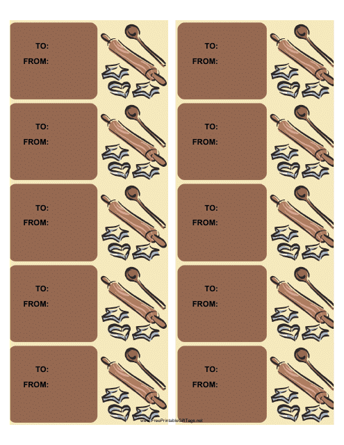 Cookie Gift Tag Template