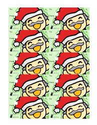 Document preview: Santa Gift Tag Template