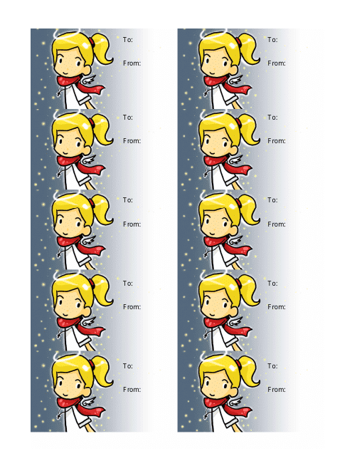 Angel Gift Tag Template