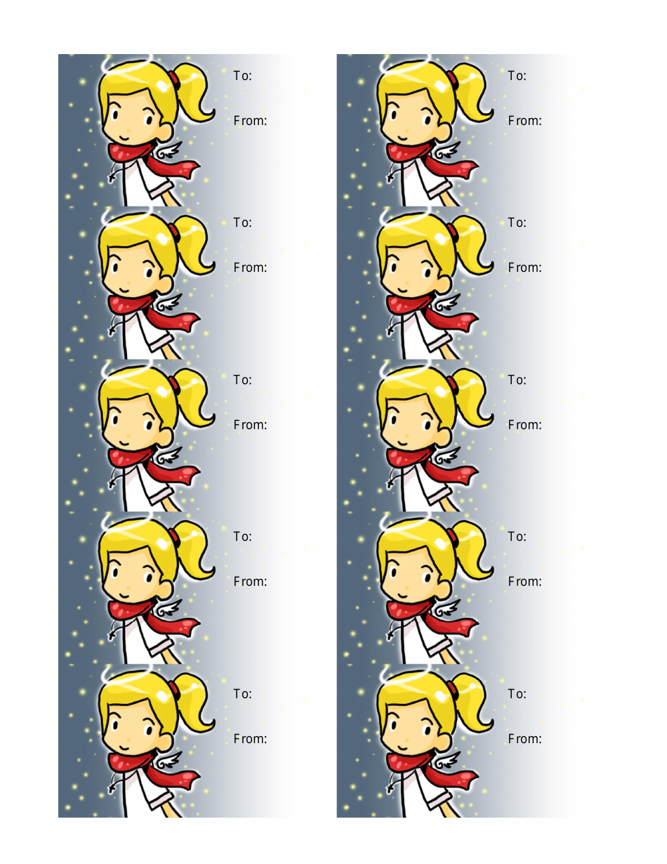 Angel Gift Tag Template Download Printable PDF Templateroller