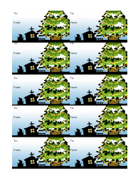 &quot;Christmas Tree Gift Tag Template&quot;
