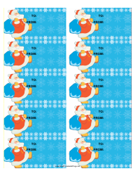 Document preview: Christmas Santa Gift Tag Template