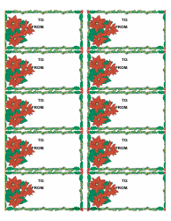 &quot;Christmas Holly Gift Tag Template&quot;