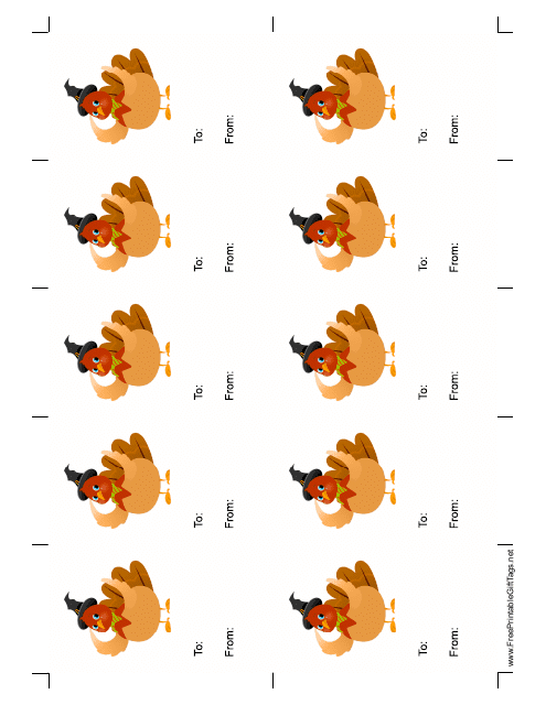 Turkey Gift Tag Templates – Printable Collection for Thanksgiving Gifts